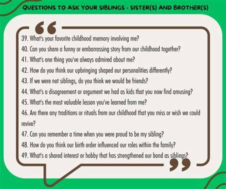 101+ Questions to Ask Siblings Romantified