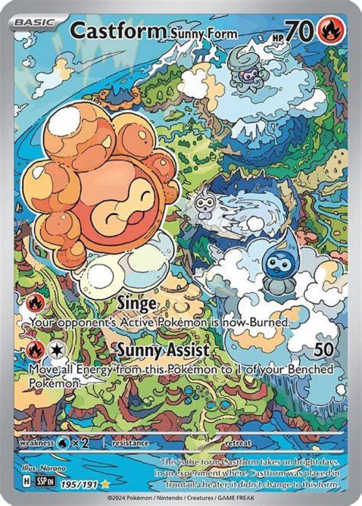A Sunny Form Castform in the anime