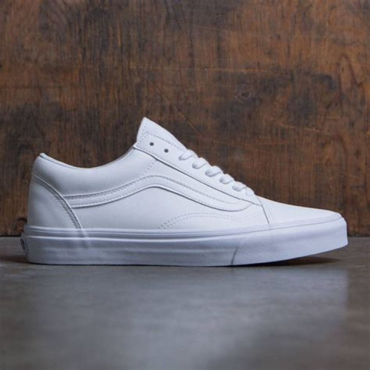 A white Vans Old Skool Platform Sneaker