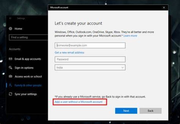 add a user without microsfot account add a user without a microsoft account user profile service failed logon