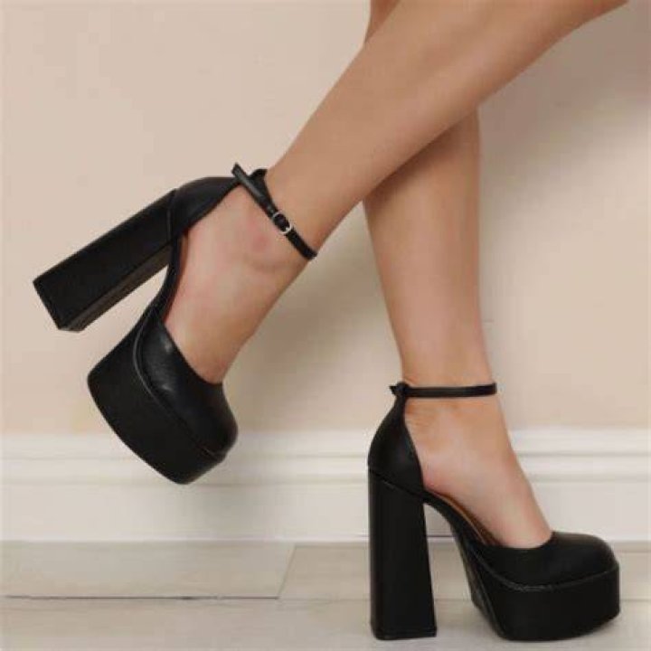 alessia platform heels black