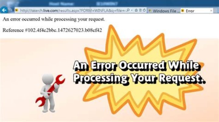 An error occurred while processing your request