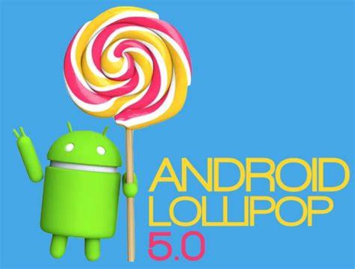 Android Lollipop with Google logo Android Lollipop with Google logo