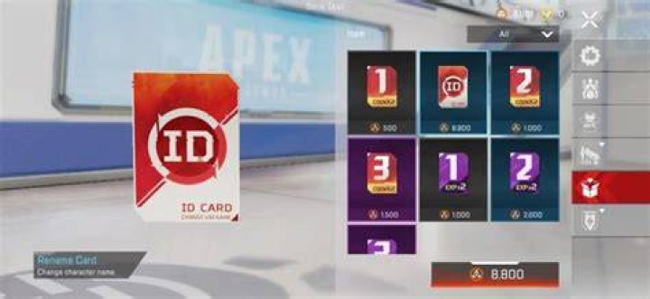 Apex Legends Mobile rename card Apex Legends Mobile rename card