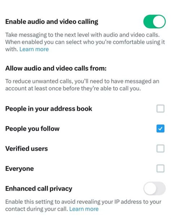 Audio and video calls 1