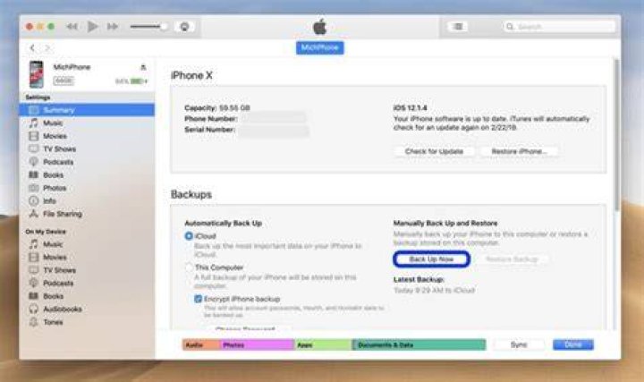 Backup iPhone with iTunes 1