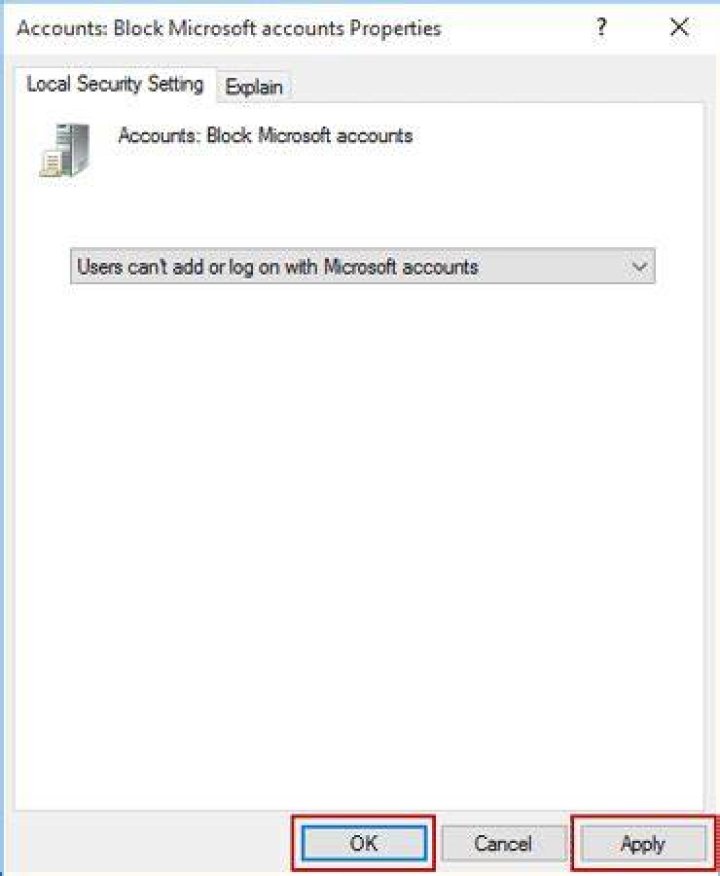 block microsoft accounts group policy block microsoft accounts Windows 10 won't let me sign into my Microsoft account