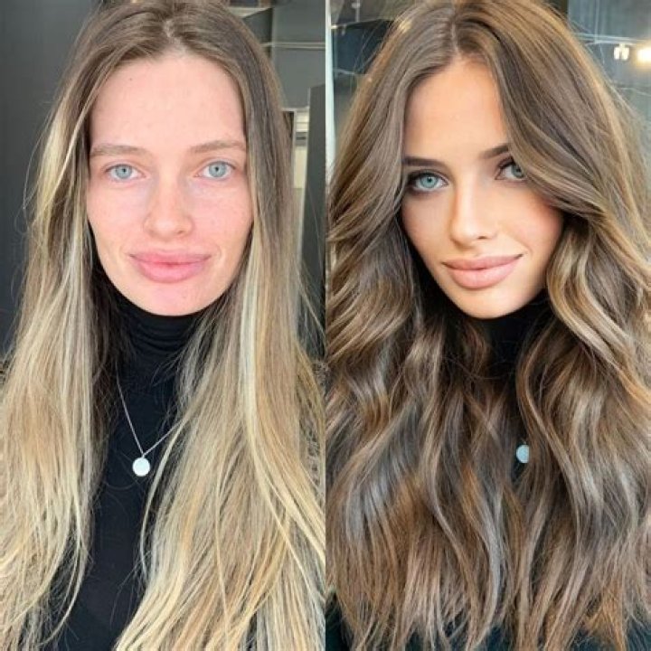 blonde to brunette before after photos