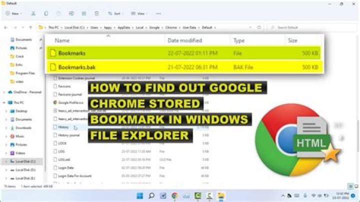 bookmarks file location chrome disappeared