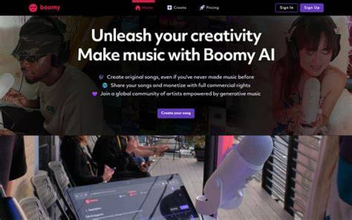 Boomy AI music maker