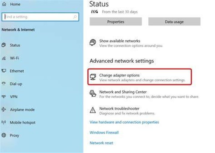 adapter options change adapter options Active directory domain services currently unavailable
