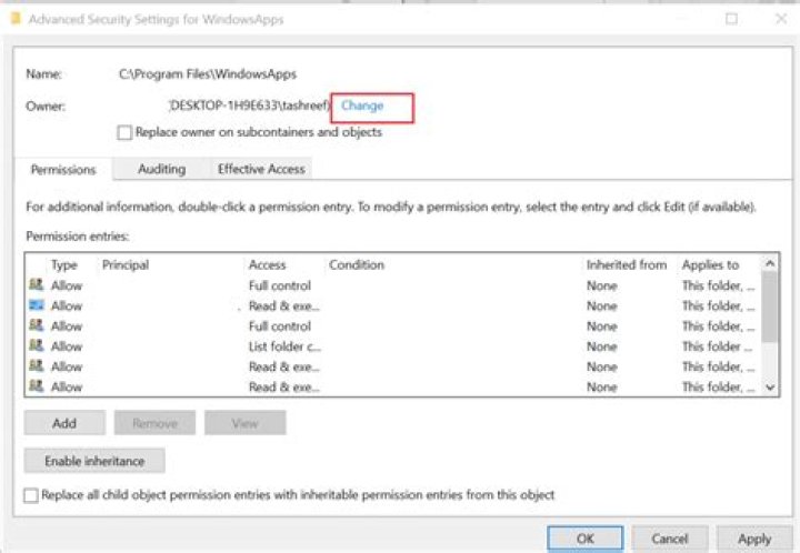 Change Permissions WindowsApps Folder Change Permissions WindowsApps Folder user does not have a valid profile error