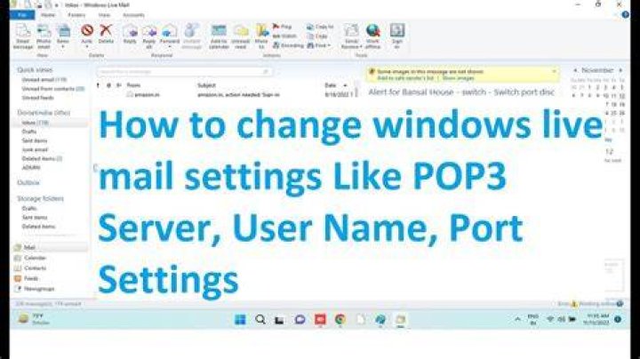 Change Windows Live Mail settings