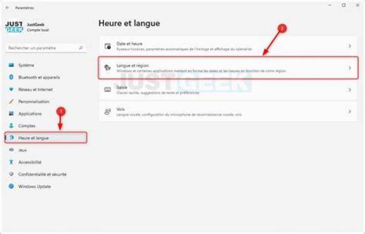 changer langue sur Windows 11