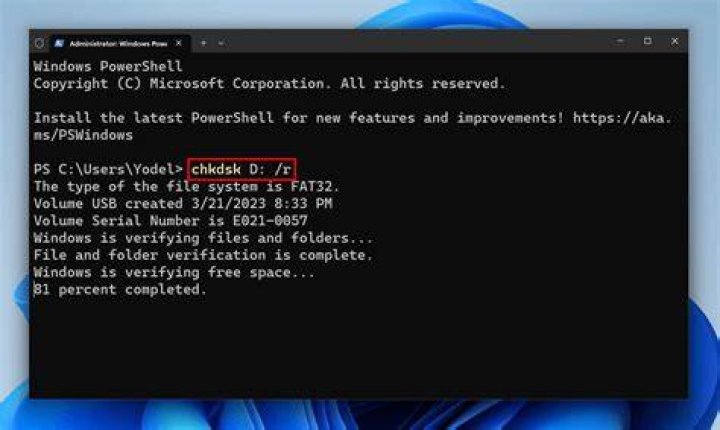 chkdsk cmd