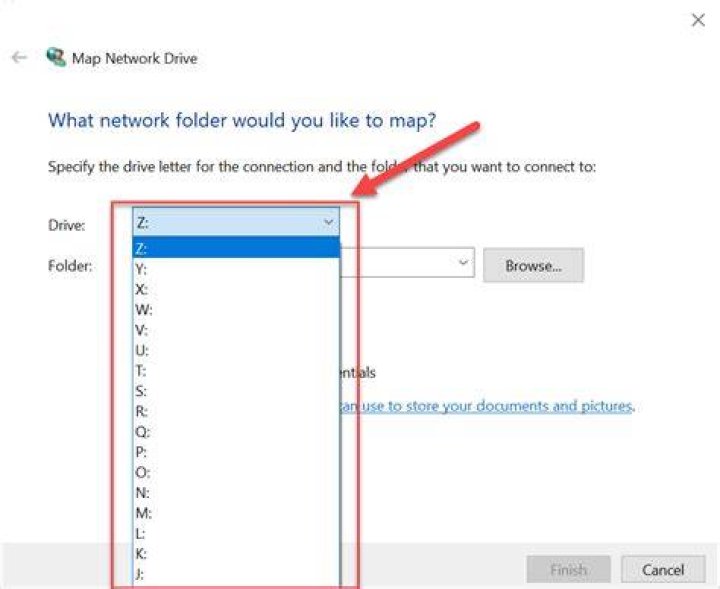 Choose a drive letter