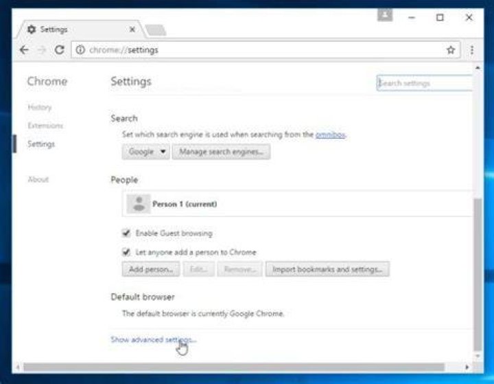 chrome advanced settings