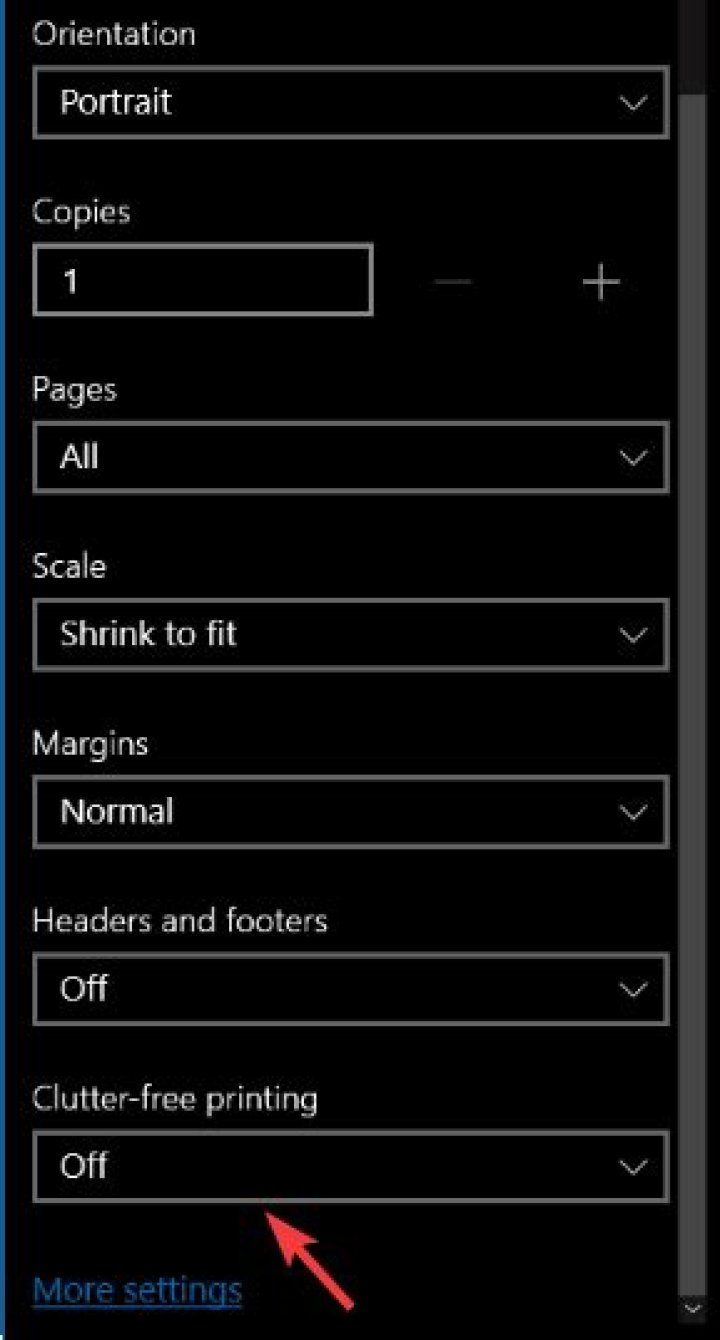 clutter free printing browser