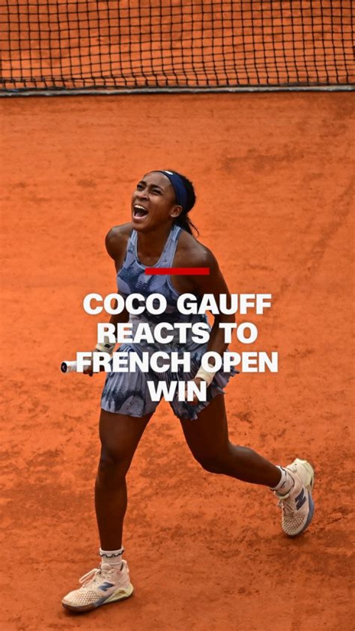 Coco Gauff reacts