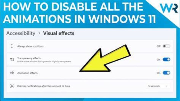computer-without-display disable animations windows 11