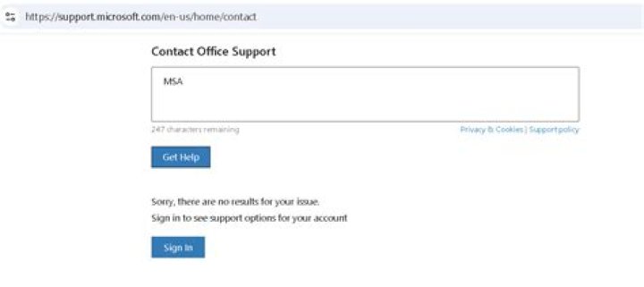 Office Support create a ticket Contact Office Support