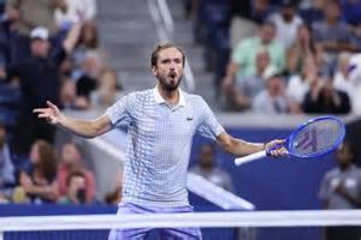 Daniil Medvedev after a match