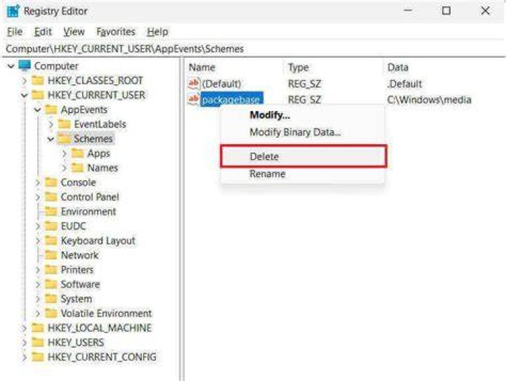 delete key delete key registry user profile service failed logon