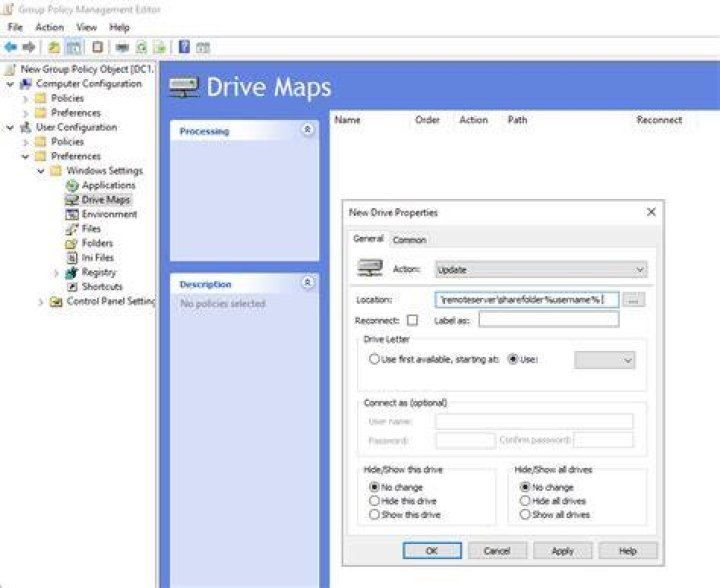 delete mapped network drives