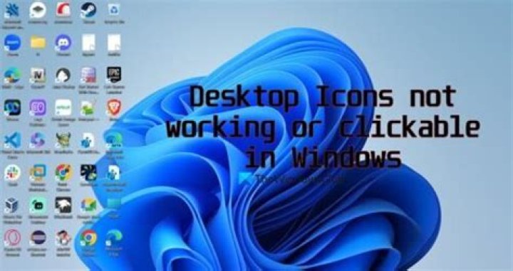 Desktop icons not working