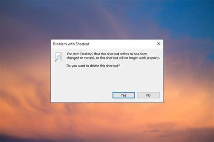 Desktop shortcuts not working Windows 10