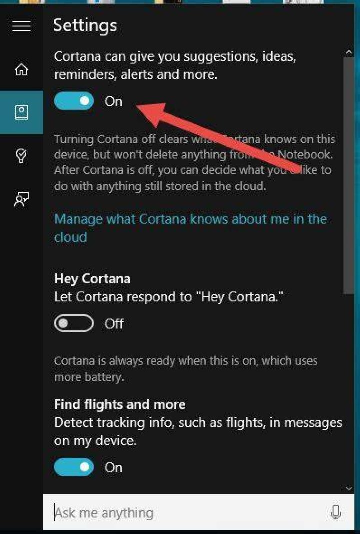 disable turn off cortana 2