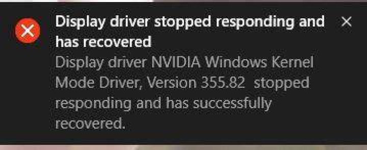 Driver stopped responding Nvidia