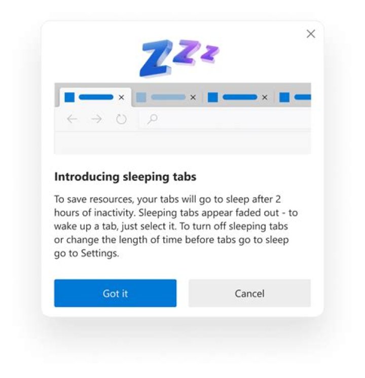 Edge sleeping tabs and efficiency mode.