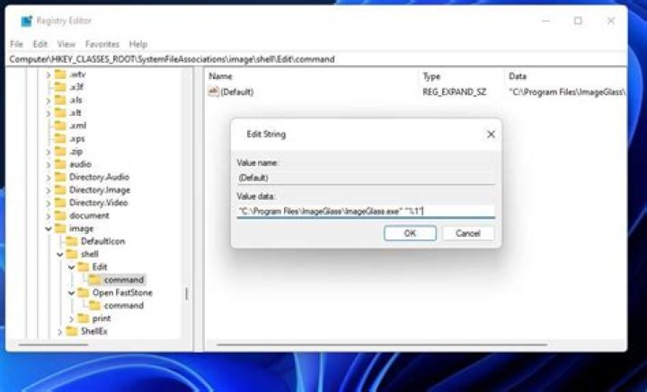 The Edit String window Edit String window my printer cannot be set as default