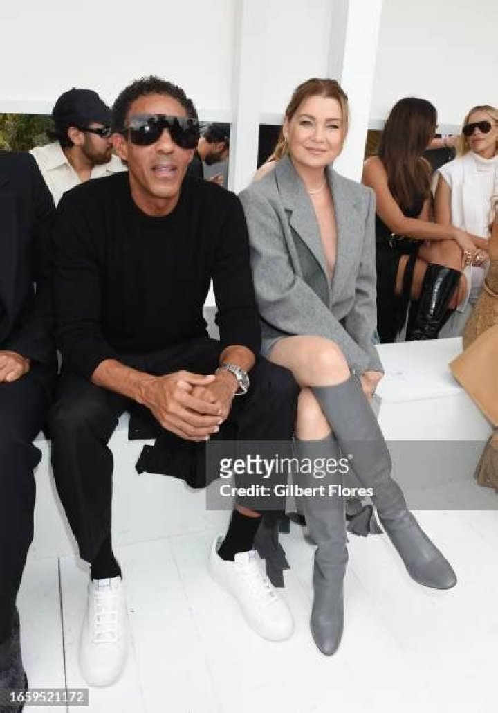 Ellen Pompeo at Michael Kors fashion show Feb 2023.