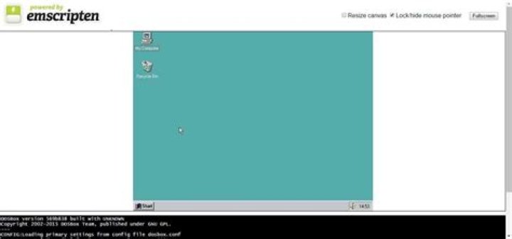 emscripten windows 95 emulator