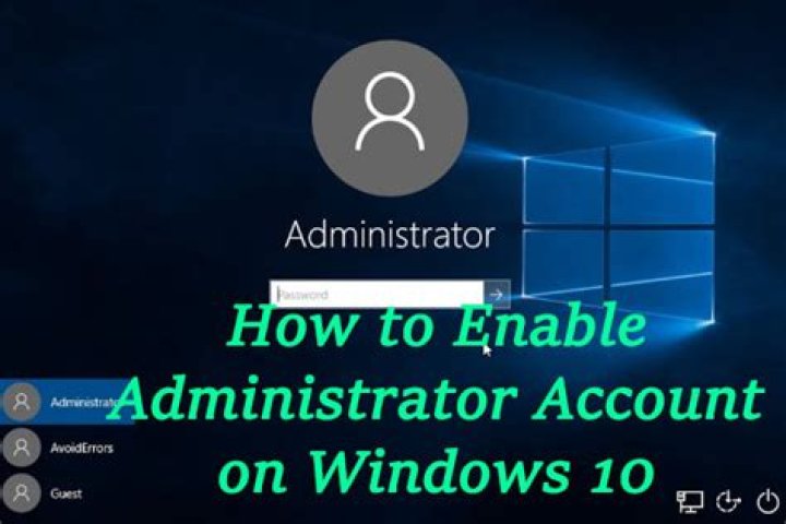 enable administrator account windows 10