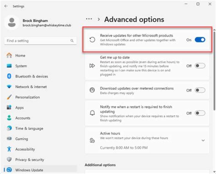 enable Receive updates for other Microsoft products when you update Windows to fix Windows 11 WSL error