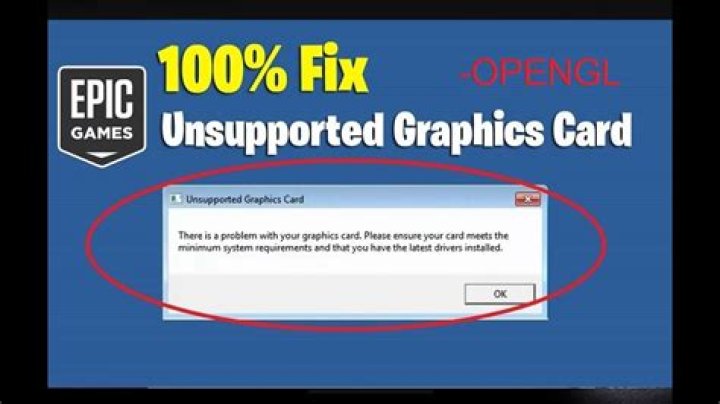 Epic Games launcher unsupported graphics card error