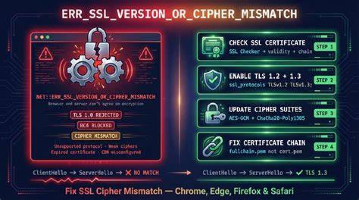 Err SSL version or cipher mismatch on Windows 10/11