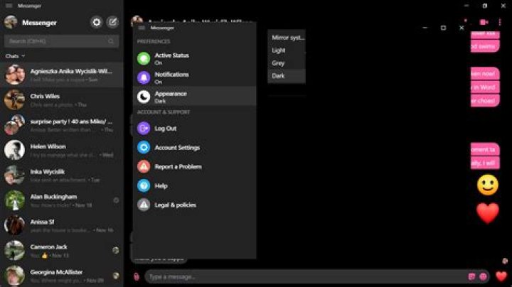 Facebook Messenger Dark Mode Facebook Messenger Dark Mode