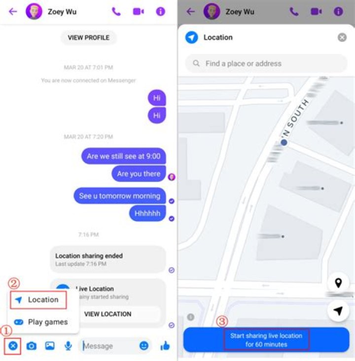 Facebook Messenger send location Facebook Messenger send location