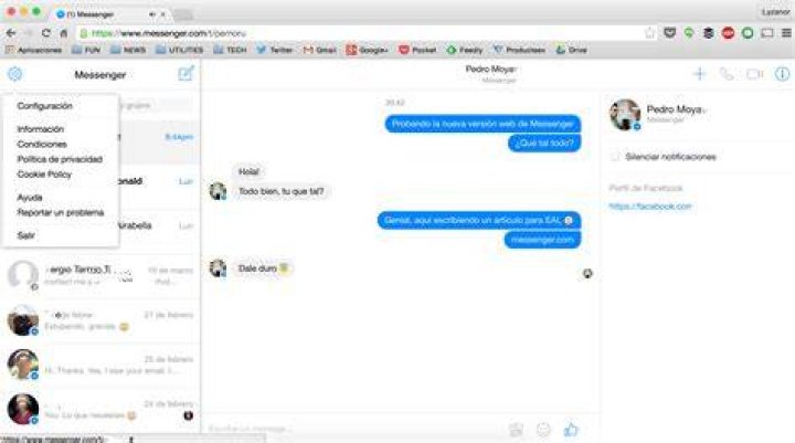 Facebook Messenger web Facebook Messenger web