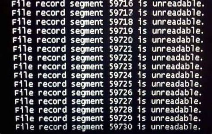 File record segment is unreadable on Windows 10/11