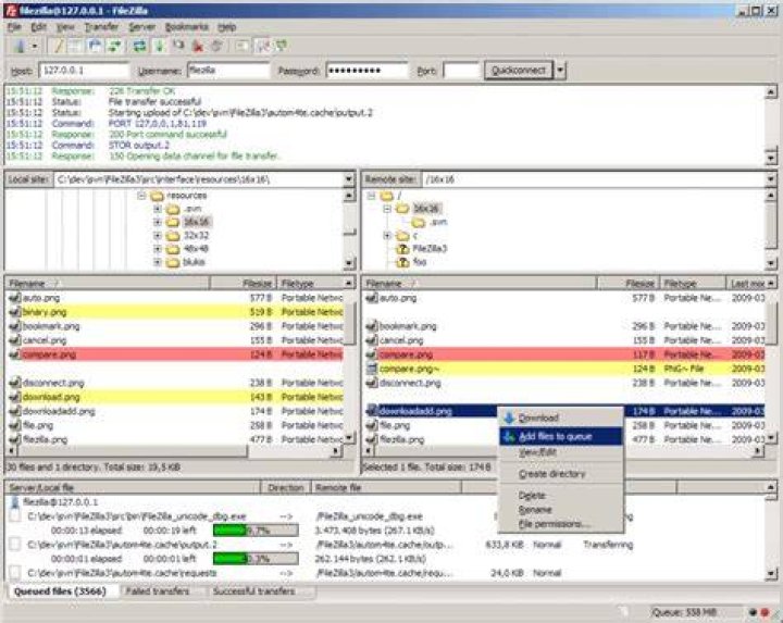 filezilla automated ftp software