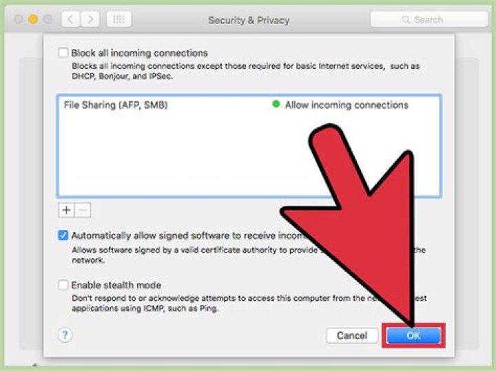 Firewall settings