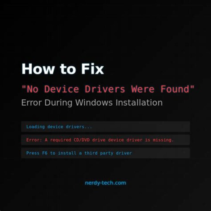 Fix drivers not found error in Windows 11