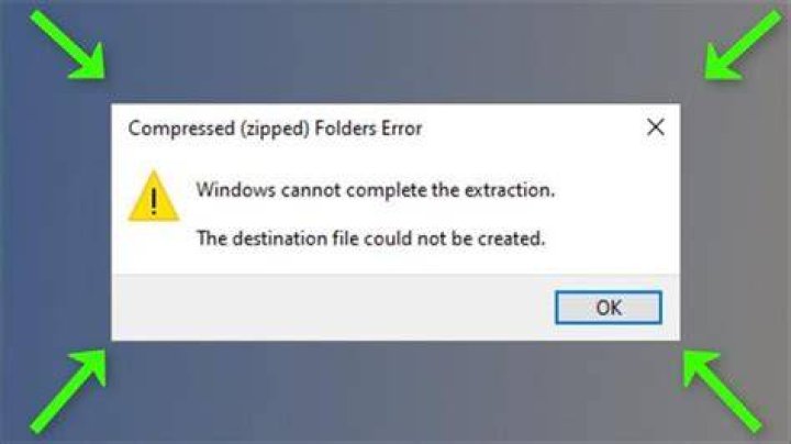 Fix Windows cannot complete the extraction error