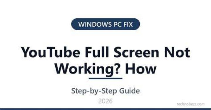 fix youtube full screen not working