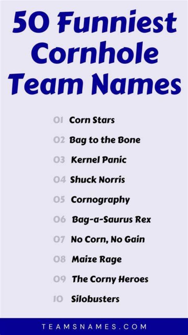 funny cornhole team names funny cornhole team names